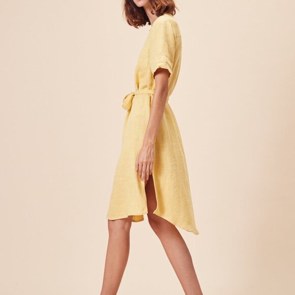 Stil LA Amaya linen dress size in yellow - Picture 3 of 9